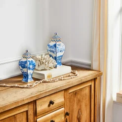 Kitchen Storage & Organization|MacKenzie-Childs Royal Toile Large Ginger Jar