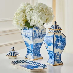 Kitchen Storage & Organization|MacKenzie-Childs Royal Toile Small Ginger Jar