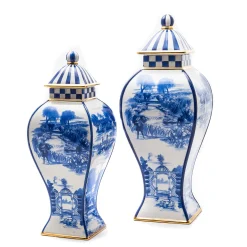 Kitchen Storage & Organization|MacKenzie-Childs Royal Toile Small Ginger Jar
