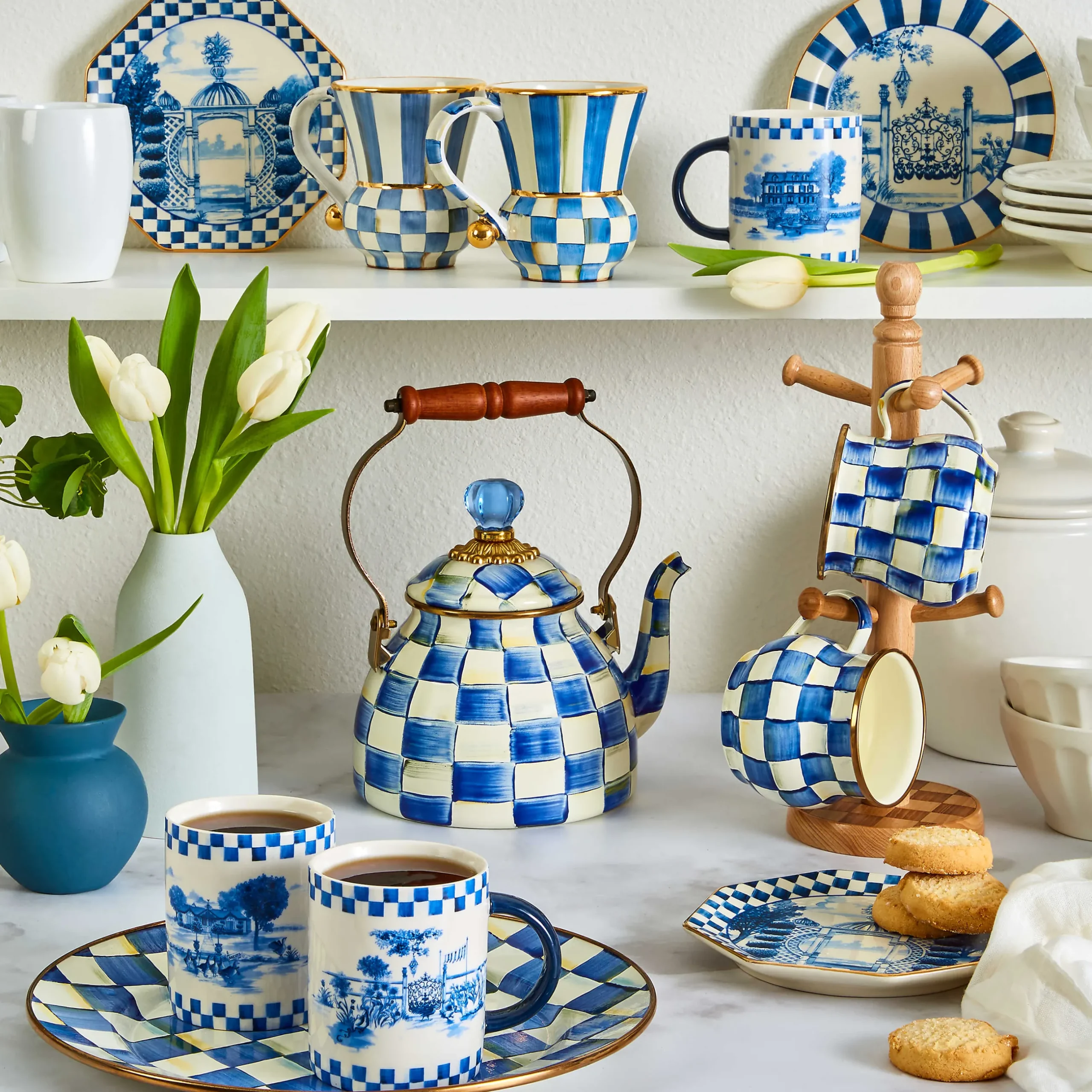Serveware|Dinnerware & Flatware|MacKenzie-Childs Royal Toile Small Plates, Set of 4