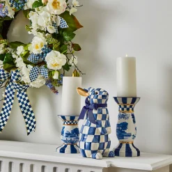 Room Accents|Table Accessories|MacKenzie-Childs Royal Toile Tall Pillar Candle Holder