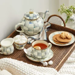 The Coffee Shop|Tea Kettles|MacKenzie-Childs Sterling Check 4 Cup Teapot