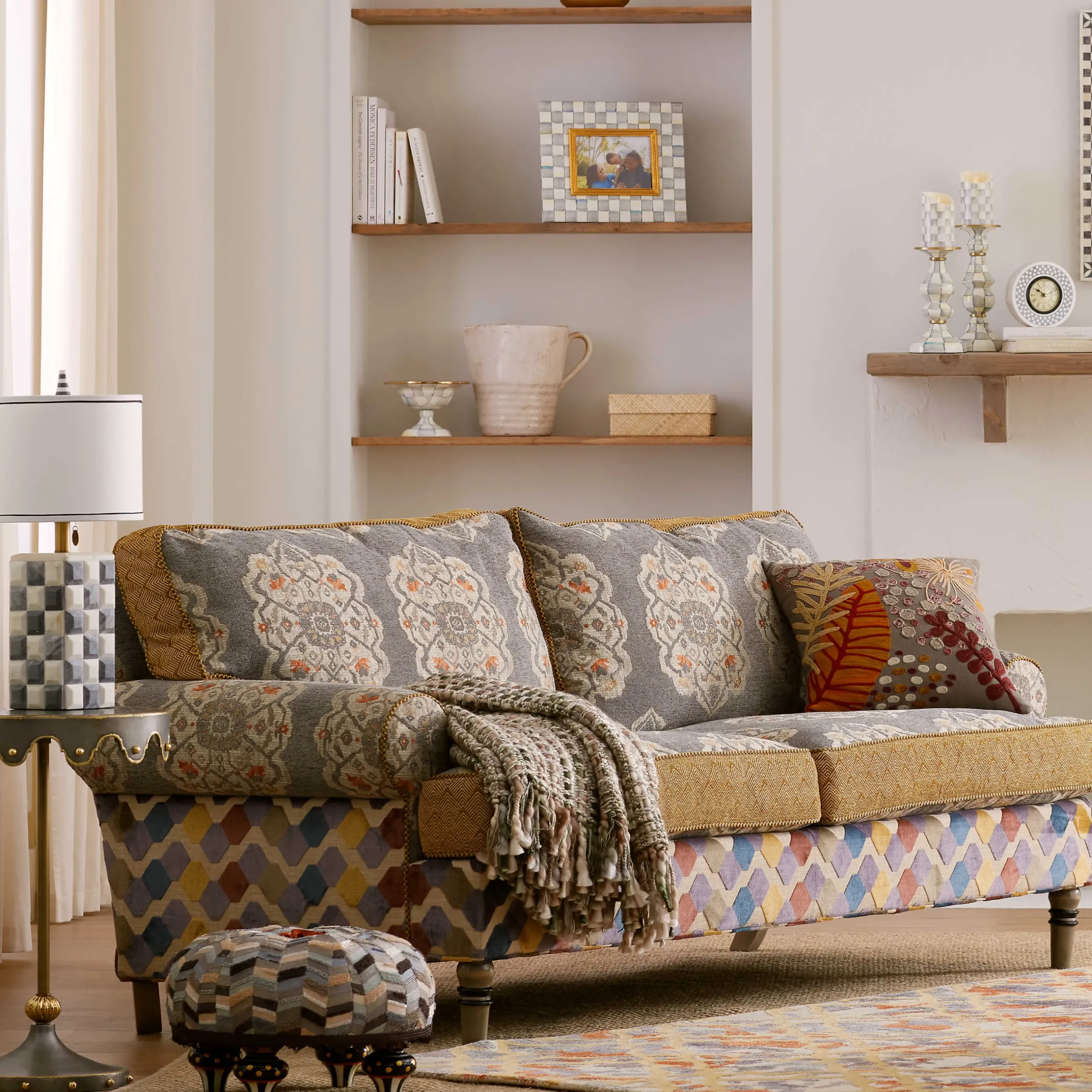Room Accents|MacKenzie-Childs Sterling Check 5 x 7 Frame