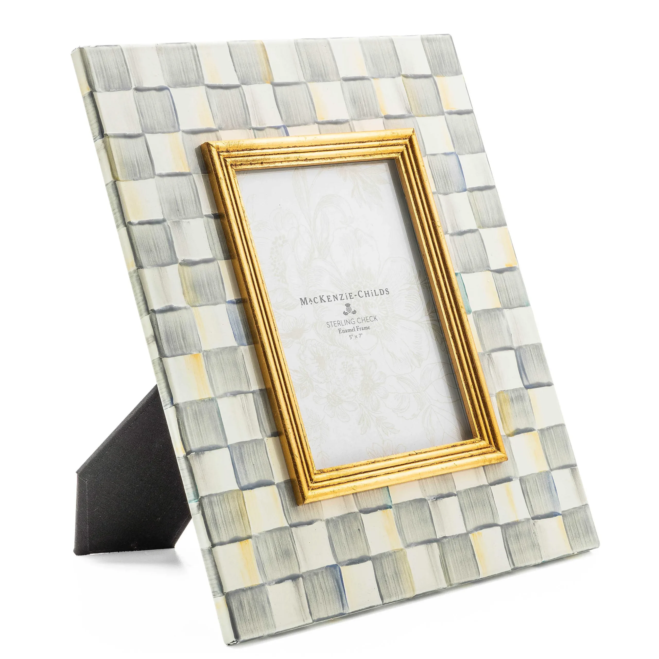 Room Accents|MacKenzie-Childs Sterling Check 5 x 7 Frame