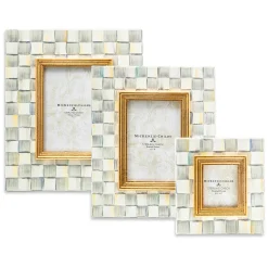 Room Accents|MacKenzie-Childs Sterling Check 5 x 7 Frame