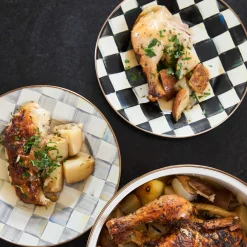 Dinnerware & Flatware|MacKenzie-Childs Sterling Check Dinner Plate