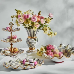 Room Accents|MacKenzie-Childs Sterling Check Great Vase
