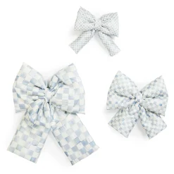 Finishing Touches|Room Accents|MacKenzie-Childs Sterling Check Large Bow