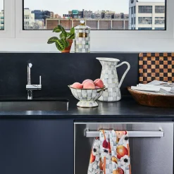 Room Accents|Kitchen Storage & Organization|MacKenzie-Childs Sterling Check Large Canister