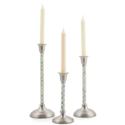Candles & Fragrances|Table Accessories|MacKenzie-Childs Sterling Check Medium Candlestick