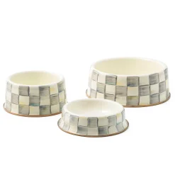 Accessories|MacKenzie-Childs Sterling Check Medium Pet Dish