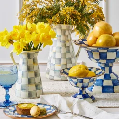 Serveware|MacKenzie-Childs Sterling Check Medium Practical Pitcher