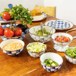 Fall Entertaining|Bar Entertaining|MacKenzie-Childs Sterling Check Pinch Bowl