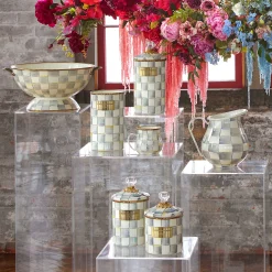 Fall Entertaining|Bar Entertaining|MacKenzie-Childs Sterling Check Pitcher