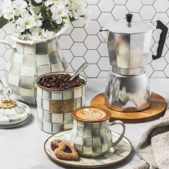 Fall Entertaining|Bar Entertaining|MacKenzie-Childs Sterling Check Pitcher