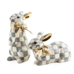 Easter|Spring|MacKenzie-Childs Sterling Check Resting Bunny