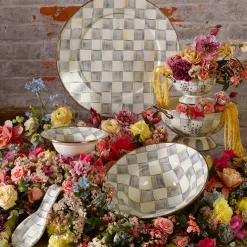 Serveware|MacKenzie-Childs Sterling Check Serving Bowl