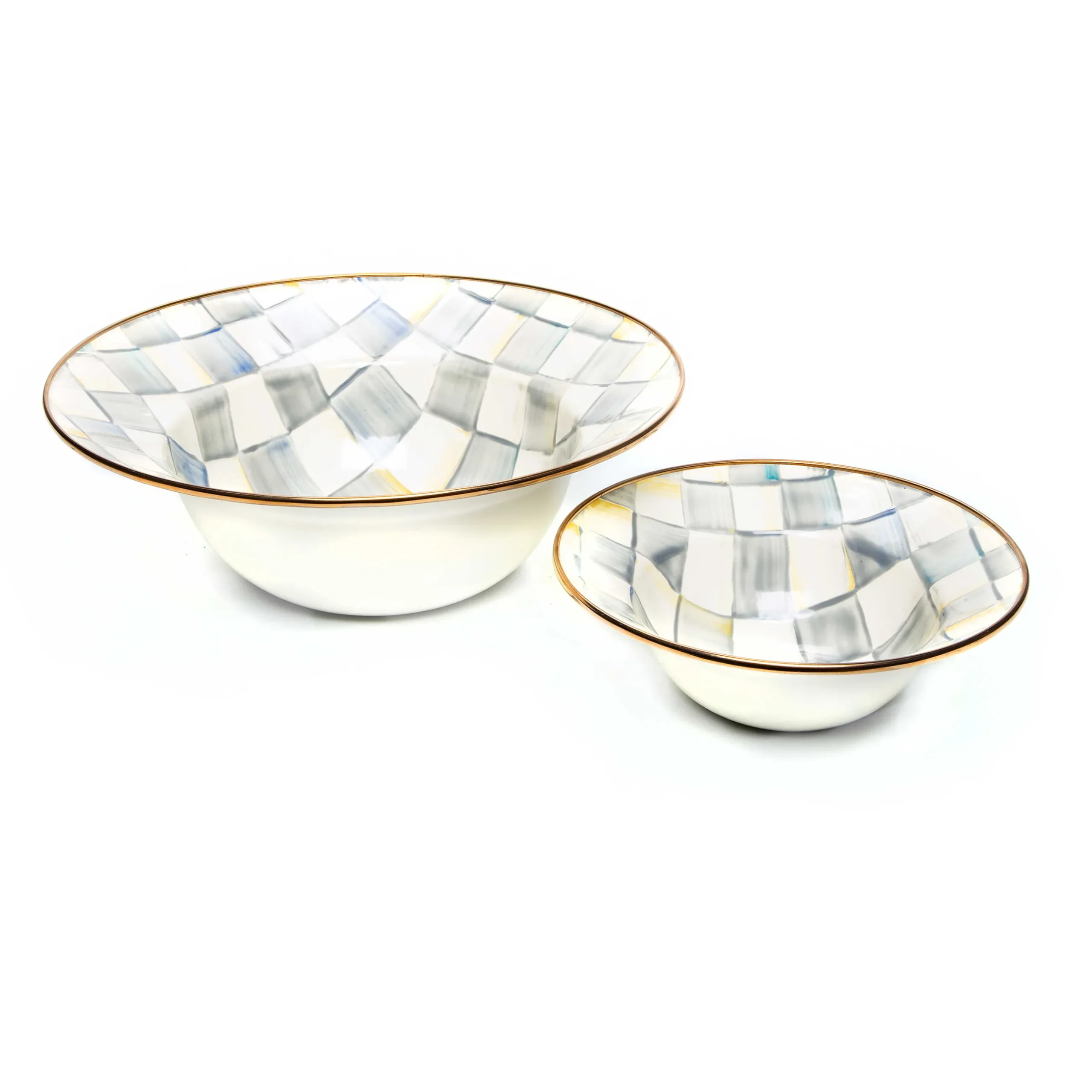 Serveware|MacKenzie-Childs Sterling Check Serving Bowl