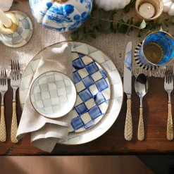 Candles & Fragrances|MacKenzie-Childs Sterling Check Short Candlestick