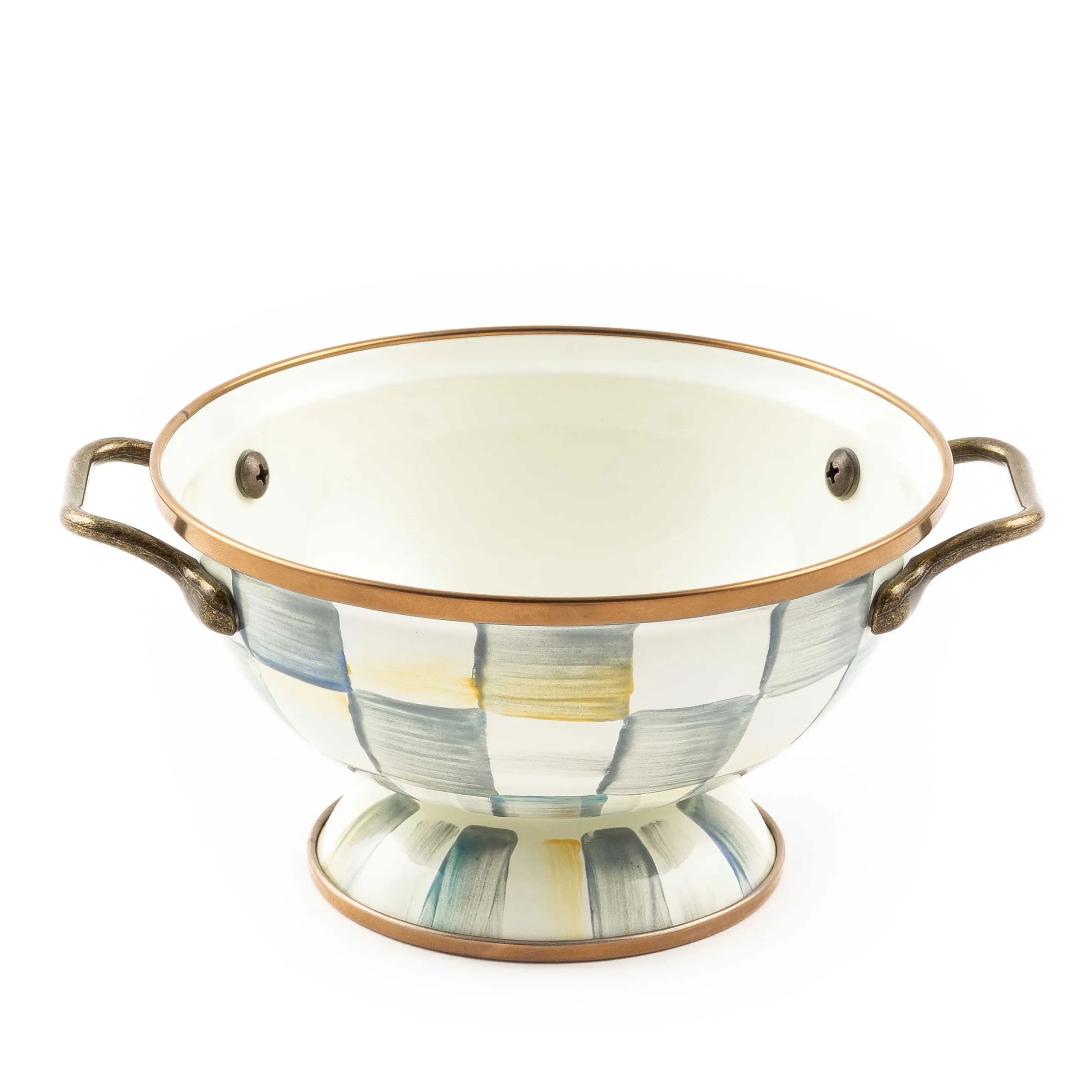 Serveware|MacKenzie-Childs Sterling Check Simply Anything Bowl