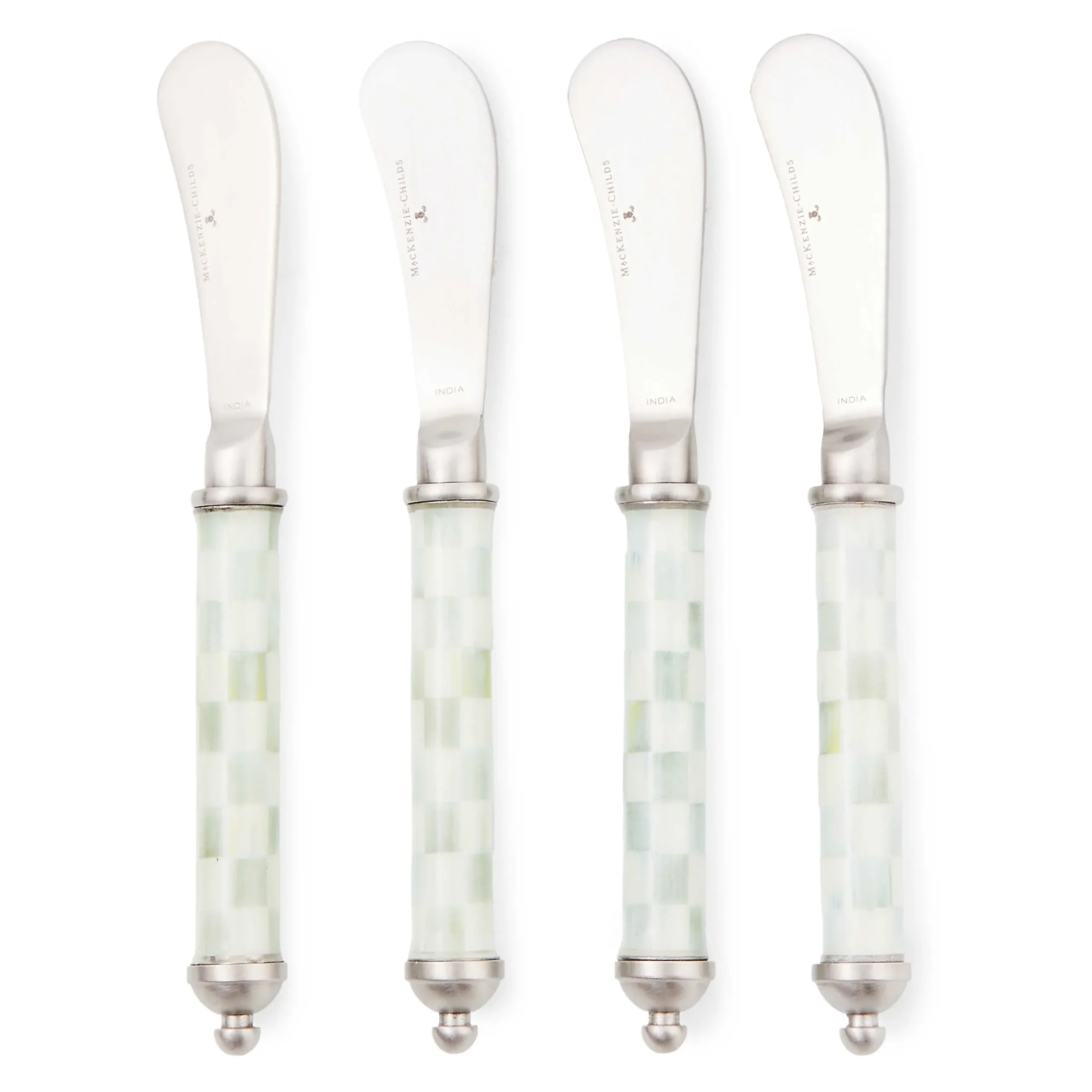 Fall Entertaining|Serveware|MacKenzie-Childs Sterling Check Supper Club Spreaders Set