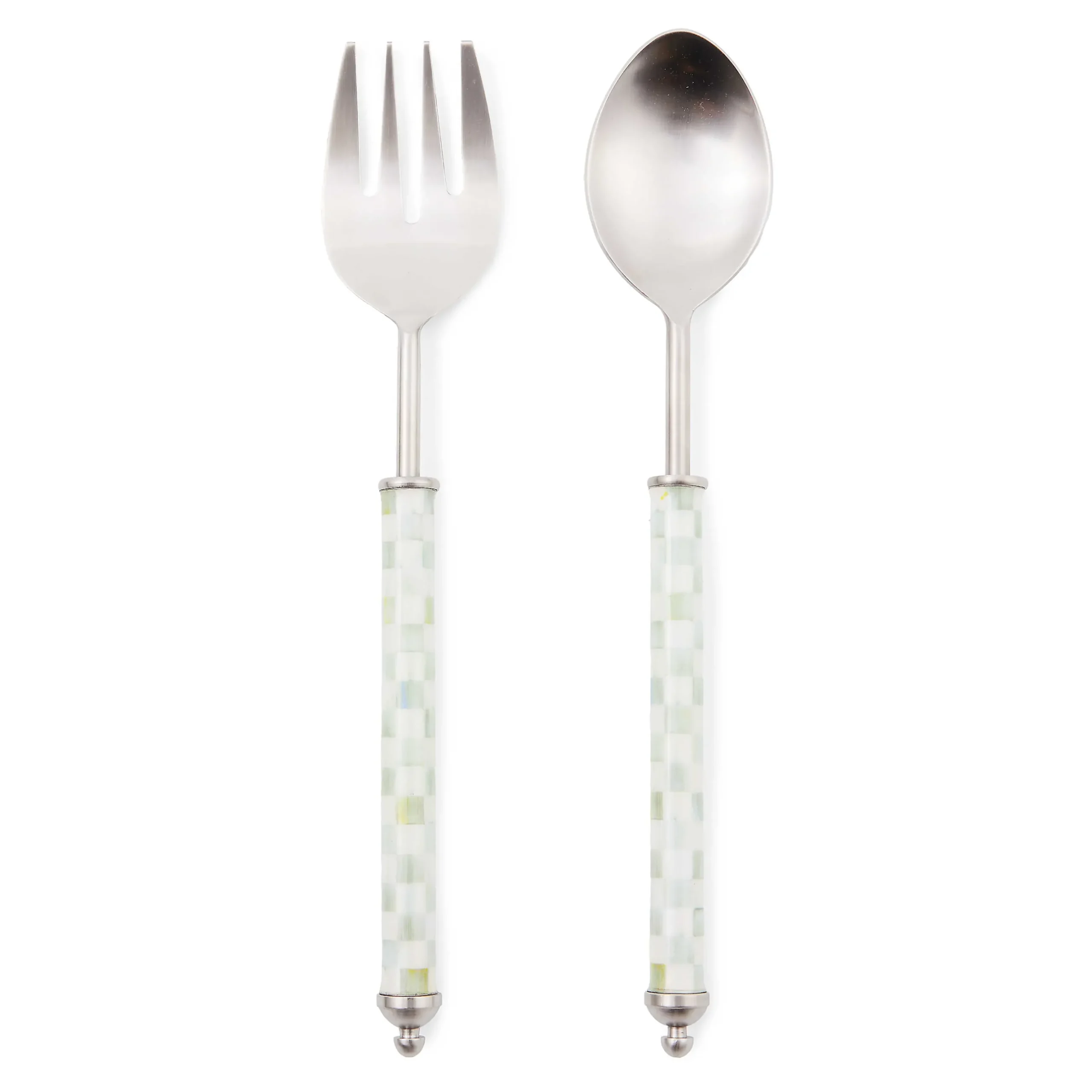 Fall Entertaining|Serveware|MacKenzie-Childs Sterling Check Supper Club Salad Serving Set