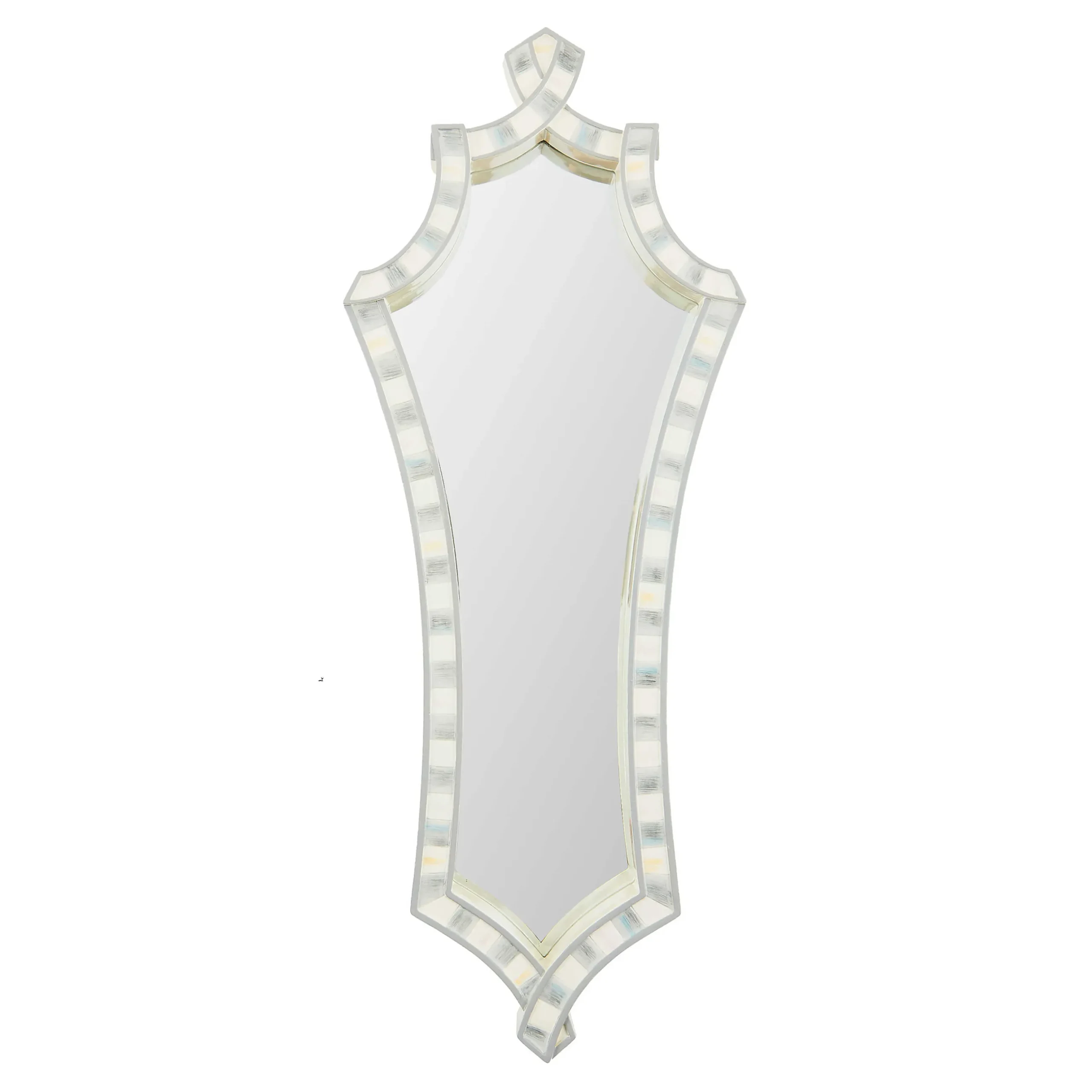 Room Accents|MacKenzie-Childs Sterling Check Wall Mirror