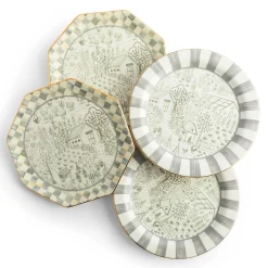 Spring|Dinnerware & Flatware|MacKenzie-Childs Sterling Cottage Dessert Plates,  Set of 4