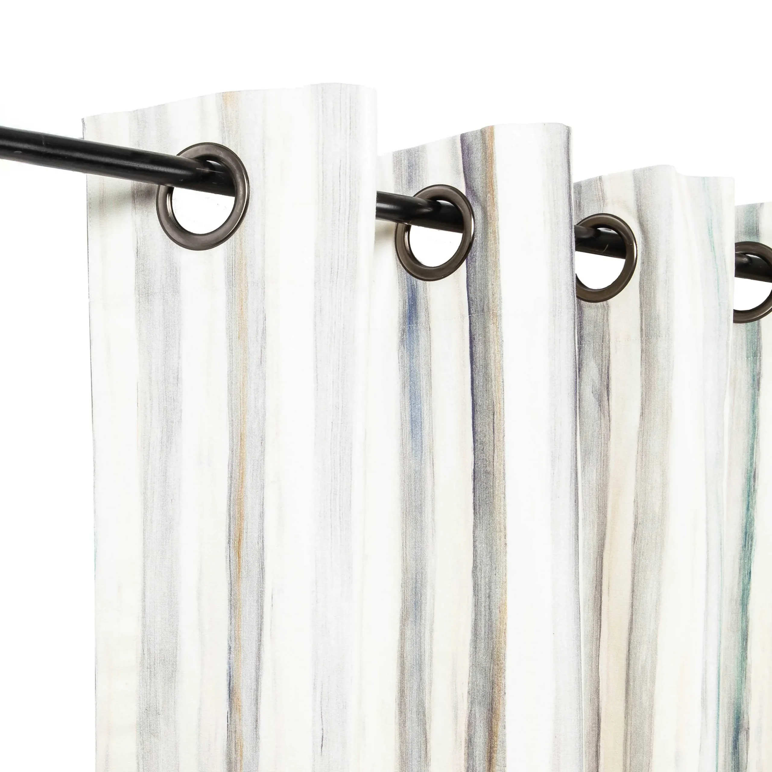 Room Accents|MacKenzie-Childs Sterling Stripe Grommet Top Curtain Panel