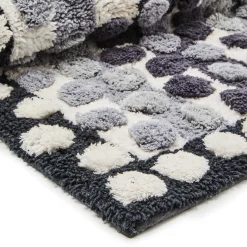 Bath & Bath Accessories|Rugs|MacKenzie-Childs Stripe  Dot Grey Bath Rug