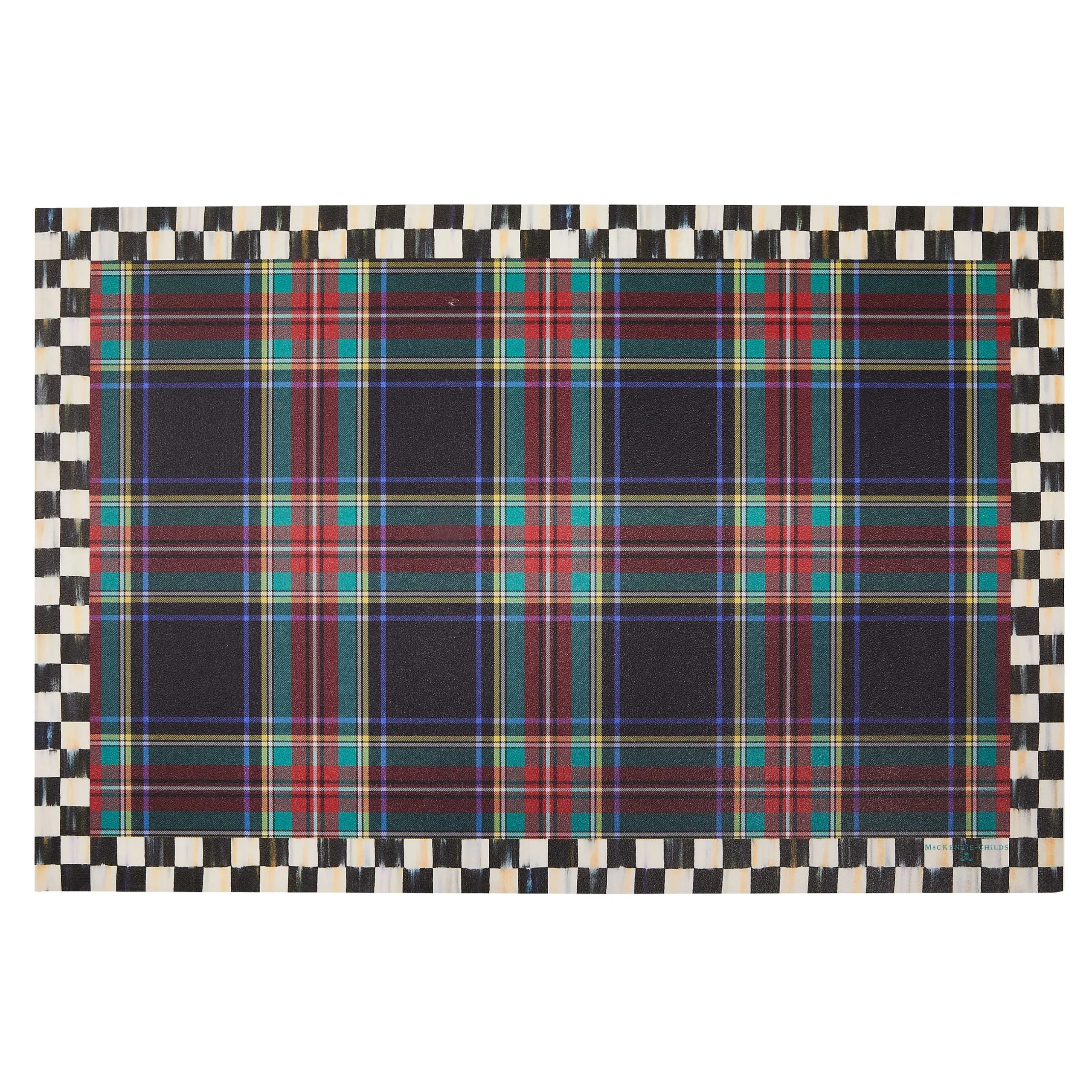 Rugs|MacKenzie-Childs Tartan Black 2' x 3' Floor Mat