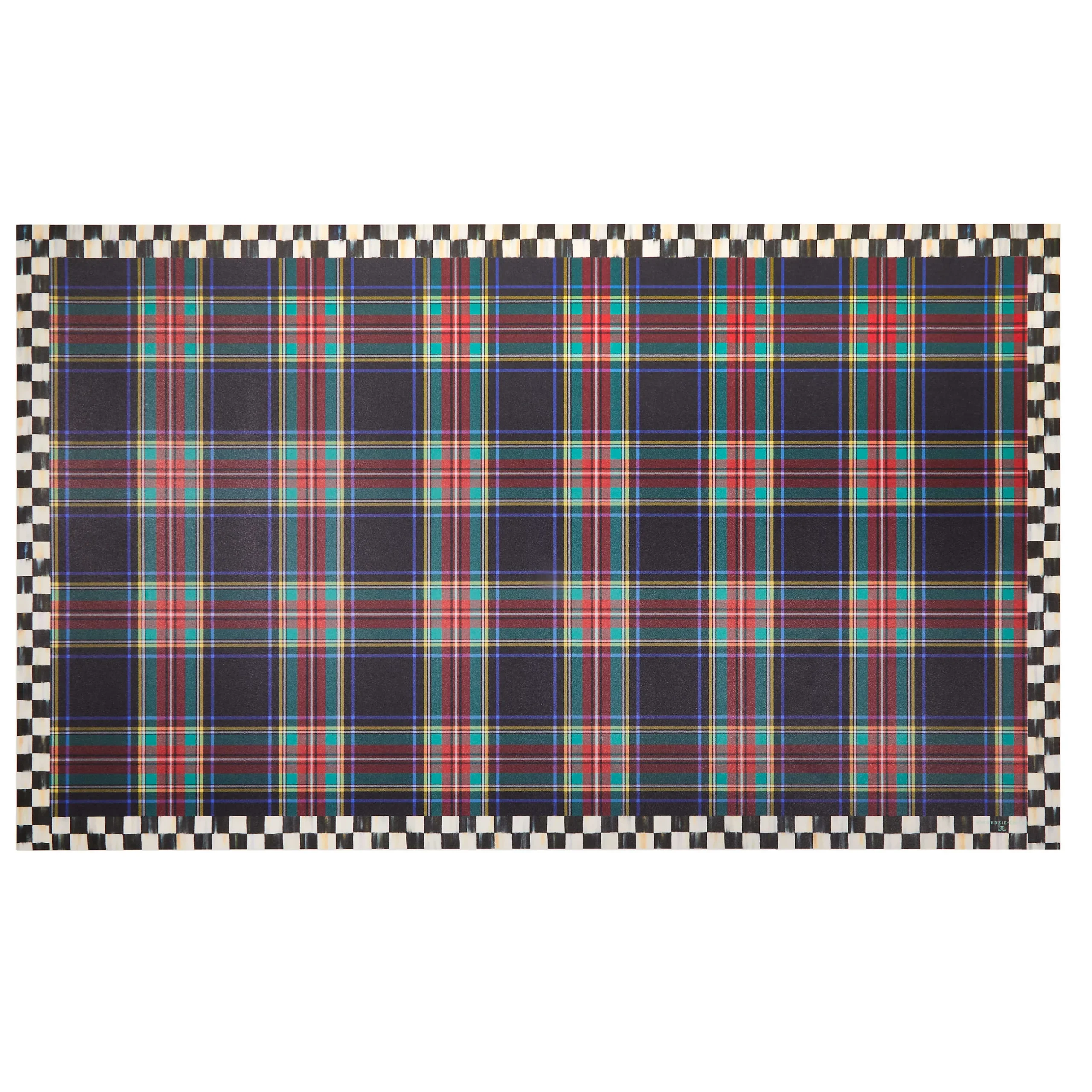 Rugs|MacKenzie-Childs Tartan Black 3' x 5' Floor Mat