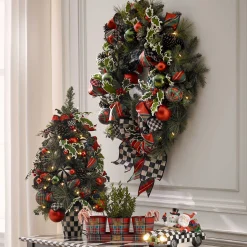Holiday|Greenery & Florals|MacKenzie-Childs Tartastic Herb Pots, Set of 3