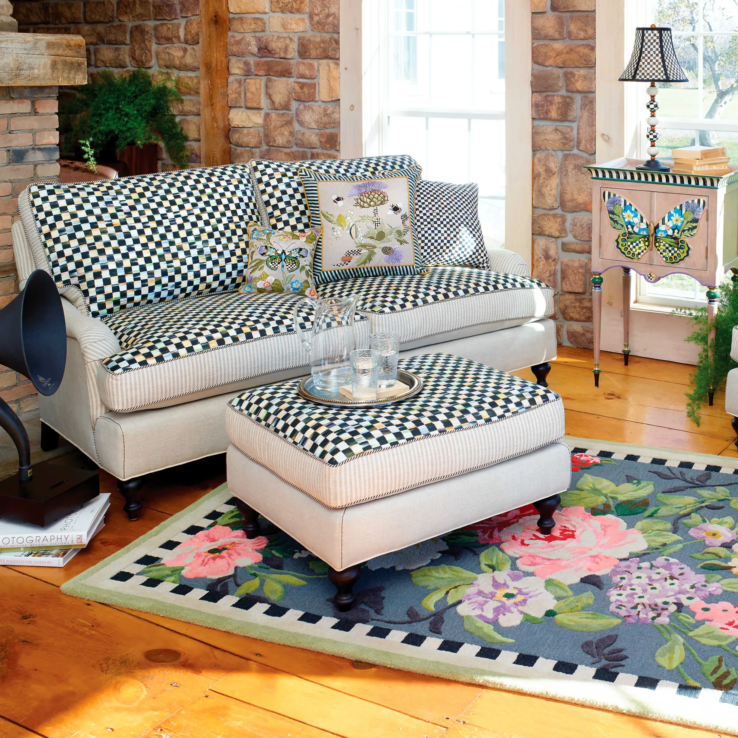 Rugs|MacKenzie-Childs Tudor Rose 5' x 8' Rug