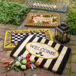 Rugs|MacKenzie-Childs Welcome Awning Stripe Entrance Mat