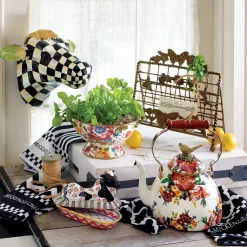 Kitchen Utensils & Tools|MacKenzie-Childs White Flower Market Large Colander