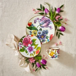 The Coffee Shop|Drinkware|MacKenzie-Childs White Flower Market Mug