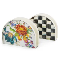 Serveware|MacKenzie-Childs White Flower Market Napkin Holder