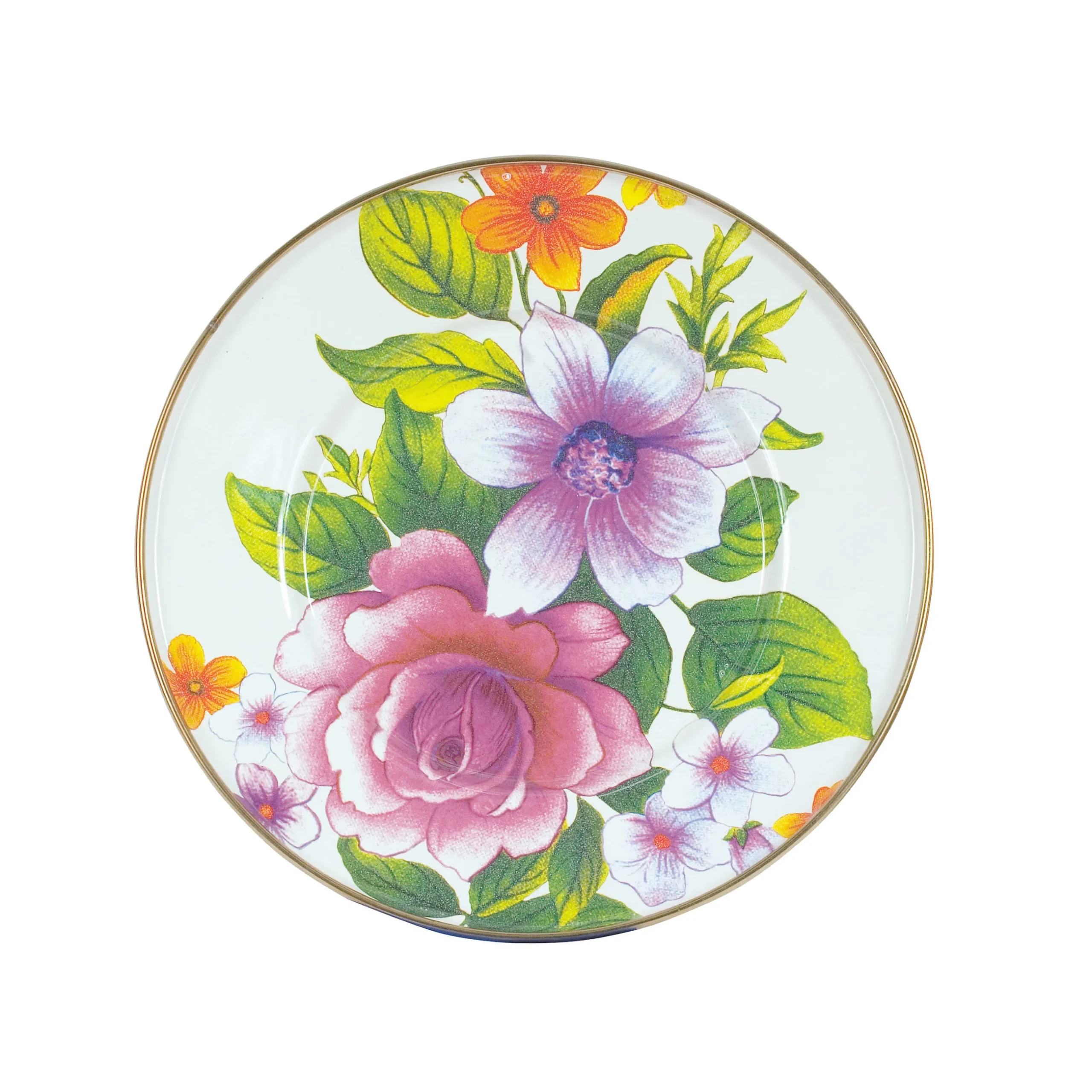 Dinnerware & Flatware|MacKenzie-Childs White Flower Market Salad/Dessert Plate