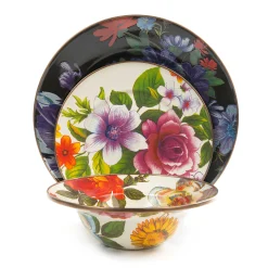 Dinnerware & Flatware|MacKenzie-Childs White Flower Market Salad/Dessert Plate