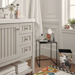 Bath & Bath Accessories|Room Accents|MacKenzie-Childs White Flower Market Squashed Pot