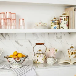 Kitchen Storage & Organization|MacKenzie-Childs Wildflowers Green Large Canister