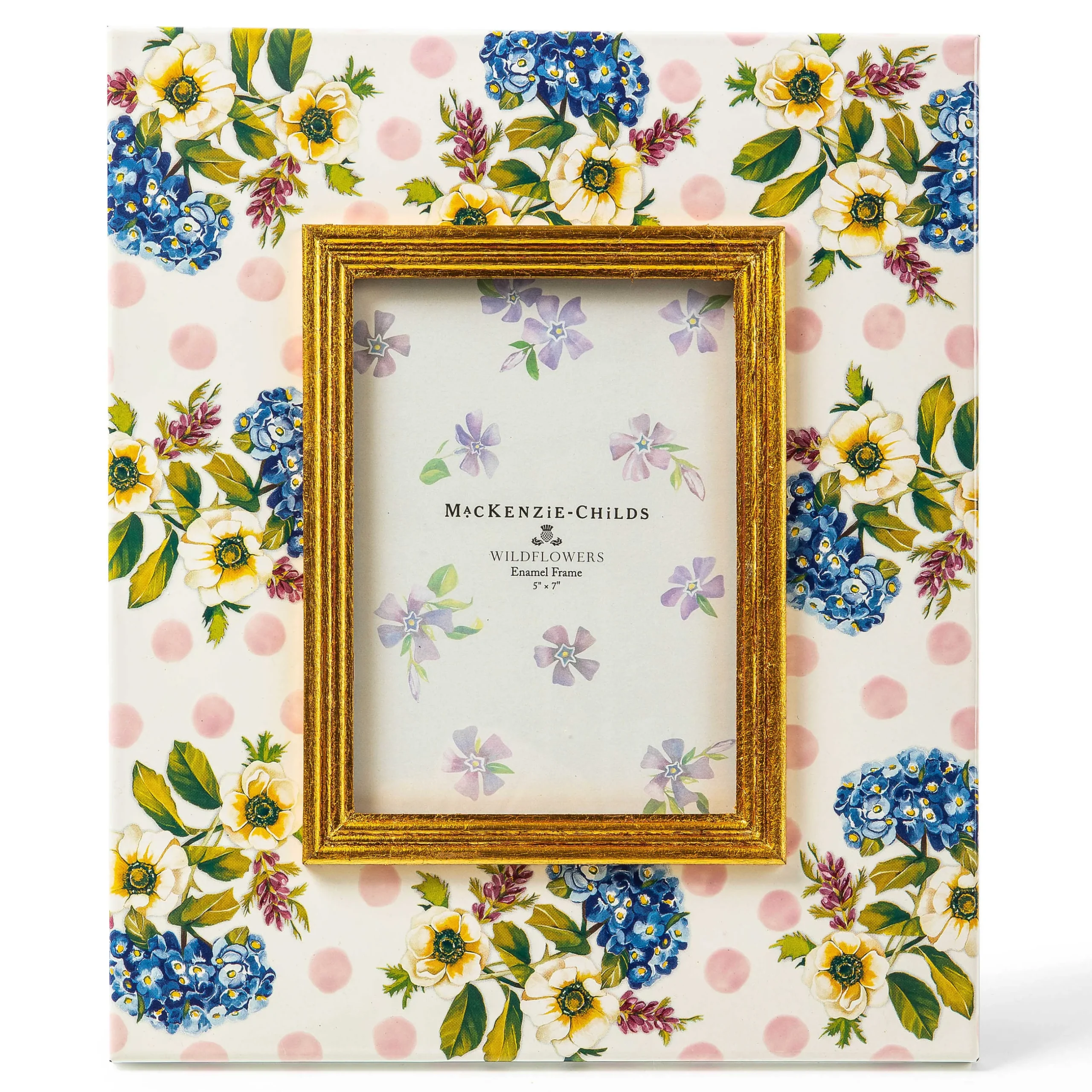 Room Accents|MacKenzie-Childs Wildflowers Pink 5 x 7 Frame