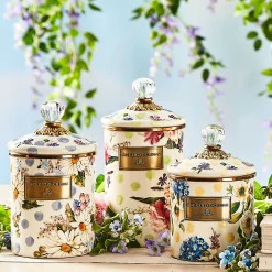 Kitchen Storage & Organization|MacKenzie-Childs Wildflowers Yellow Small Canister